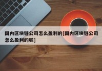 国内区块链公司怎么盈利的[国内区块链公司怎么盈利的呢]